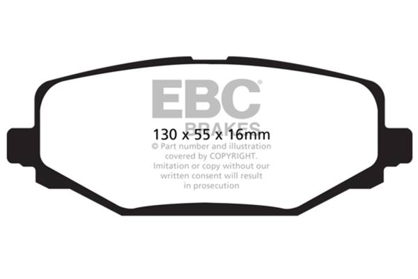 EBC - EBC 12+ Chrysler Town & Country 3.6 Ultimax2 Rear Brake Pads - UD1596