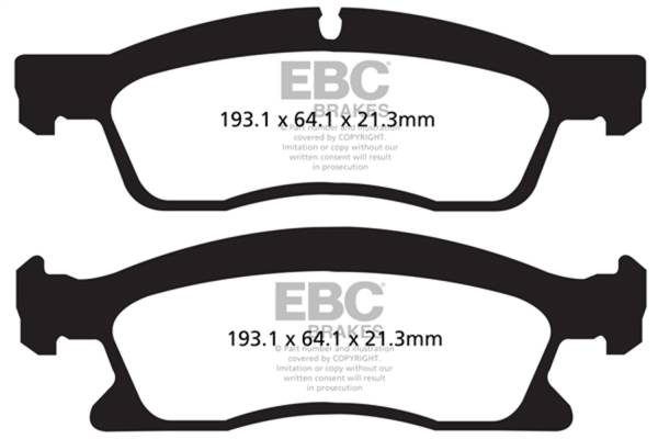 EBC - EBC 13+ Dodge Durango 5.7 Ultimax2 Front Brake Pads - UD1629