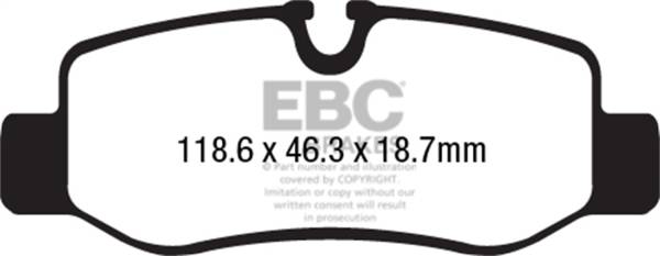 EBC - EBC 16+ Mercedes-Benz Commercial Metris Van Ultimax Rear Brake Pads - UD1893