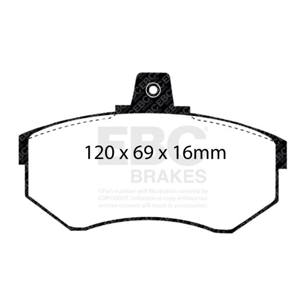 EBC - EBC 84-87 Audi 4000 1.8 Ultimax2 Front Brake Pads - UD227