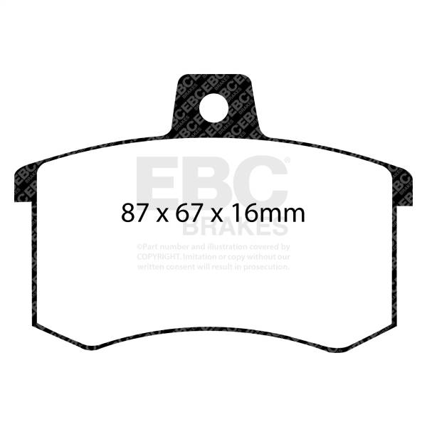 EBC - EBC 91-95 Alfa Romeo 164 2.0 Turbo Ultimax2 Rear Brake Pads - UD228