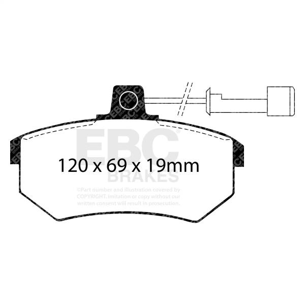 EBC - EBC 88-92 Audi 80 2.0 Ultimax2 Front Brake Pads - UD290