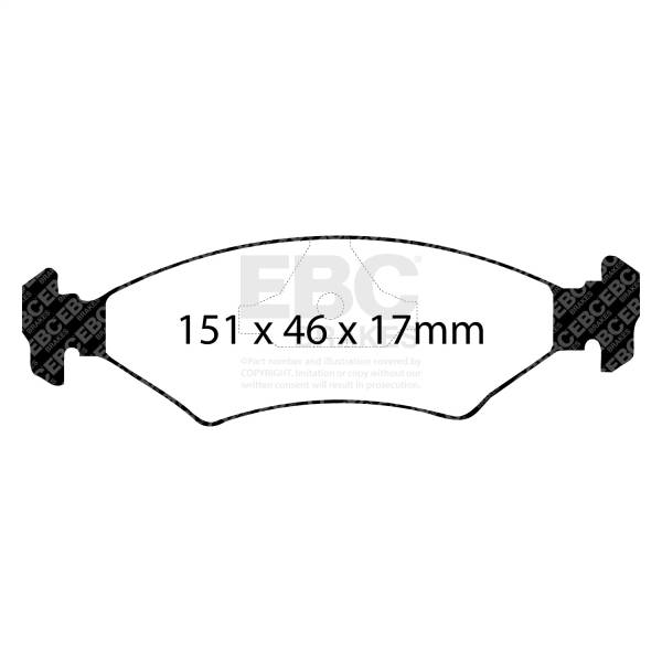 EBC - EBC 93-97 Kia Sephia 1.6 Ultimax2 Front Brake Pads - UD350