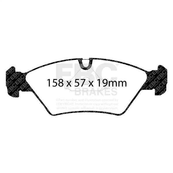 EBC - EBC 85-86 BMW 524 TD 2.4 TD (E28) Ultimax2 Front Brake Pads - UD395