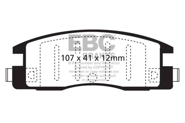 EBC - EBC 90-94 Isuzu Amigo 2.3 Ultimax2 Rear Brake Pads - UD398