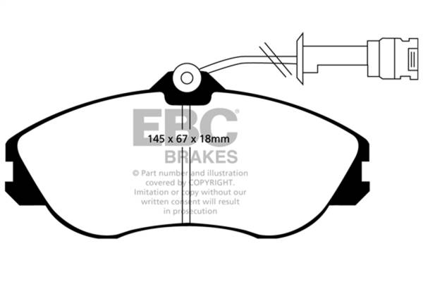 EBC - EBC 92-95 Audi 90 2.8 Ultimax2 Front Brake Pads - UD419