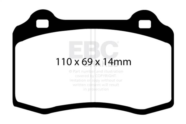 EBC - EBC 96-03 Alfa Romeo GTV 3.0 (Brembo) Ultimax2 Front Brake Pads - UD592