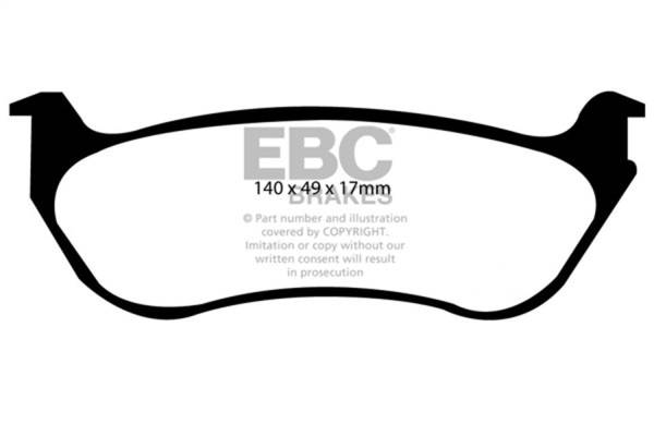 EBC - EBC 95-97 Ford Crown Victoria 4.6 (Phenolic PisTons) Ultimax2 Rear Brake Pads - UD690