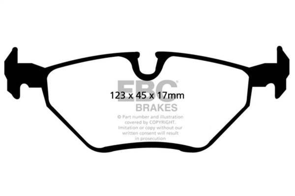 EBC - EBC 99-02 BMW Z3 2.5 Ultimax2 Rear Brake Pads - UD763