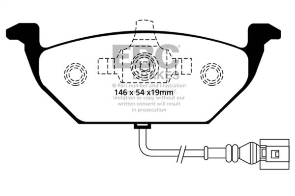 EBC - EBC 00-05 Volkswagen Beetle 2.0 Ultimax2 Front Brake Pads - UD7681