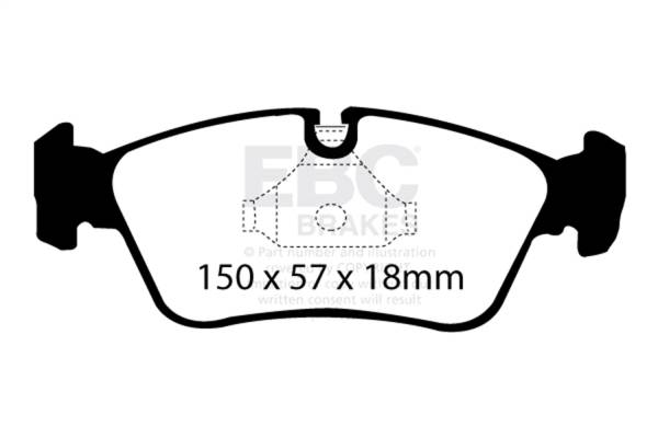 EBC - EBC 99-02 BMW Z3 2.5 Ultimax2 Front Brake Pads - UD781