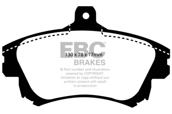 EBC - EBC 99-04 Volvo S40 1.9 Turbo T4 (200 BHP) Ultimax2 Front Brake Pads - UD837