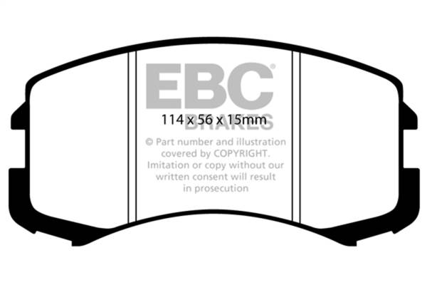 EBC - EBC 02-05 Mitsubishi Lancer 2.0 ES Ultimax2 Front Brake Pads - UD904