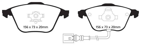 EBC - EBC 08-11 Volkswagen CC 3.6 Ultimax2 Front Brake Pads - UD9153