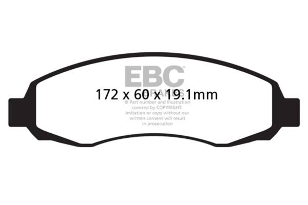 EBC - EBC 03-04 Dodge Dakota 2WD 3.7 Ultimax2 Front Brake Pads - UD962