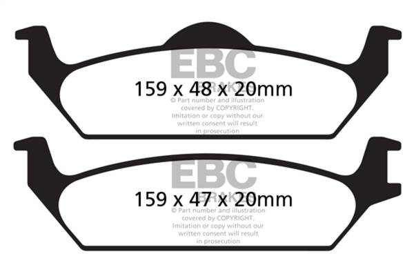 EBC - EBC 03-04 Dodge Dakota 2WD 3.9 Ultimax2 Rear Brake Pads - UD963