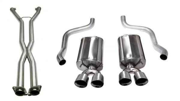 CORSA Performance - Corsa Performance 2.5in. Cat-Back Dual Rear Exit with Twin 3.5in. Polished Pro-Series Tips 14108CB