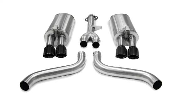 CORSA Performance - Corsa 1986-1991 Chevrolet Corvette C4 5.7L V8 L98 Black Sport Cat-Back Exhaust - 14115BLK