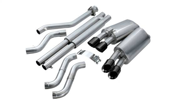 CORSA Performance - Corsa 1990-1995 Chevrolet Corvette C4 ZR1 5.7L V8 LT5 Black Sport Cat-Back Exhaust - 14117BLK