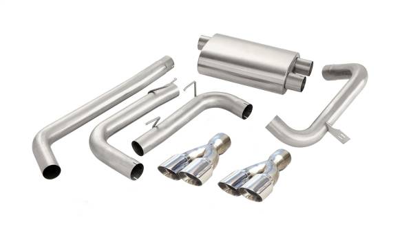 CORSA Performance - Corsa 1998-2002 Chevrolet Camaro Convertible Z28 5.7L V8 LS1 Polished Sport Cat-Back Exhaust - 14143