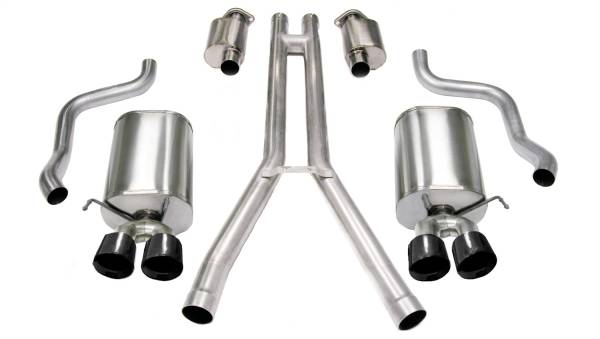 CORSA Performance - Corsa 2004-2008 Cadillac XLR 4.6L 25in Cat-Back Dual Rear w Twin 35in Black Pro-Series Tips - 14156BLK