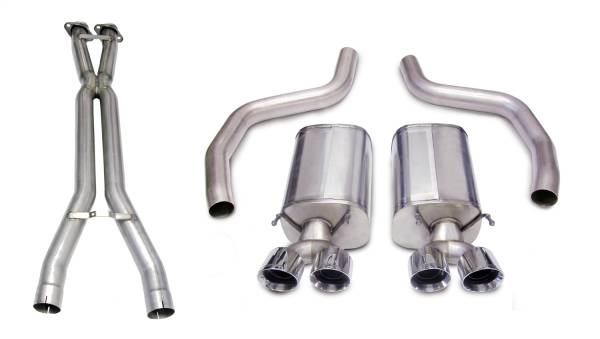 CORSA Performance - Corsa Performance 3.0in. Cat-Back Dual Rear Exit with Twin 4.0in. Polished Pro-Series Tips 14164CB1