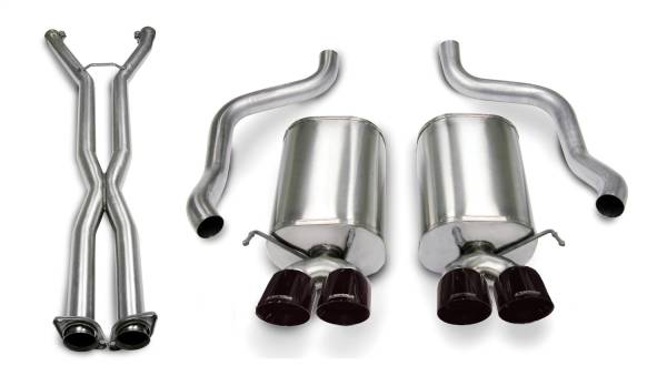 CORSA Performance - Corsa Performance 2.5in. Cat-Back Dual Rear Exit with Twin 3.5in. Black PVD Pro-Series Tips 14169CB6BLK