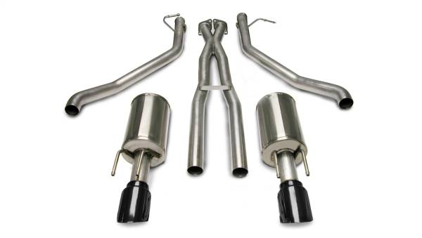 CORSA Performance - Corsa 05-06 Pontiac GTO 6L V8 2.5in Sport Cat-Back Exhaust + XPipe w/Dual Exit Single 4in BlackTips - 14189BLK