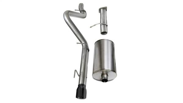 CORSA Performance - Corsa 2006-2008 Chevrolet Trailblazer SS 6.0L V8 Black Sport Cat-Back Exhaust - 14256BLK