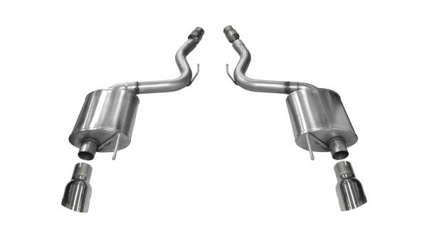 CORSA Performance - Corsa 2015-2017 Ford Mustang GT 5.0 3in Axle Back Exhaust Polish Dual Tips (Touring) - 14329
