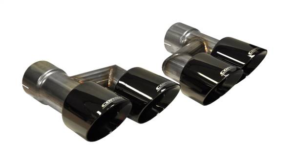 CORSA Performance - Corsa 2015-2017 Ford Mustang GT 5.0 Black Quad Tips Kit - 14333BLK