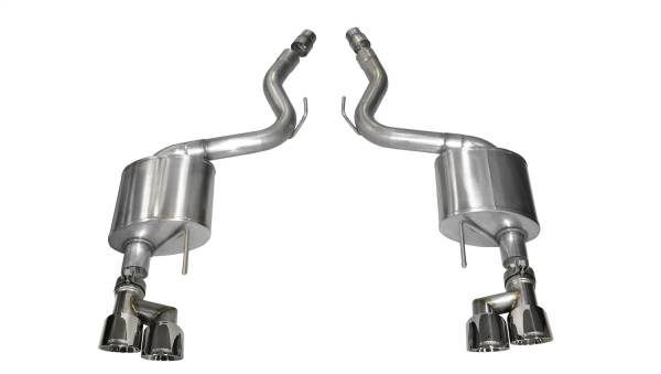 CORSA Performance - Corsa 2015-2017 Ford Mustang GT 5.0 3in Axle Back Exhaust Polish Quad Tips (Sport) - 14334