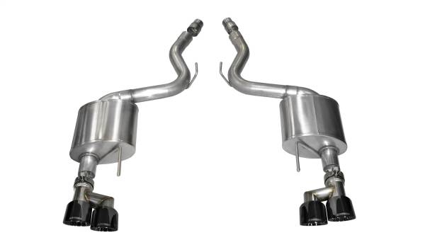 CORSA Performance - Corsa 2015-2017 Ford Mustang GT 5.0 3in Axle Back Exhaust Black Quad Tips (Sport) - 14334BLK