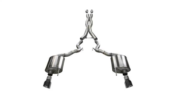 CORSA Performance - Corsa 2015-2017 Ford Mustang GT Convertible 5.0L V8 Black Xtreme Dual Rear Exit Exhaust - 14342BLK