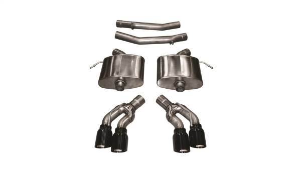 CORSA Performance - Corsa 2016-2019 Cadillac CTS V 6.2L V8 2.75in Black Xtreme Axle-Back Exhaust - 14358BLK