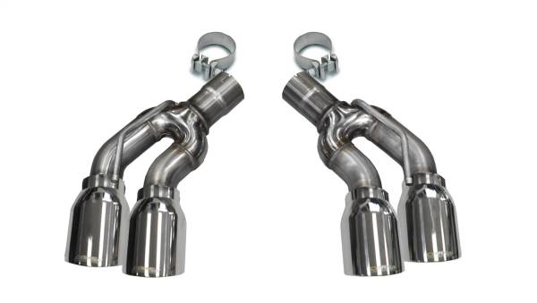 CORSA Performance - Corsa 2016-2019 Cadillac CTS-V 2.75in Inlet / 4.0in Outlet Polished Tip Kit (For Corsa Exhaust Only) - 14359