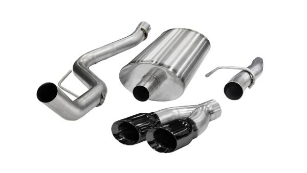 CORSA Performance - Corsa 2011-2014 Ford F-150 5.0L V8 Black Sport Cat-Back Exhaust - 14393BLK