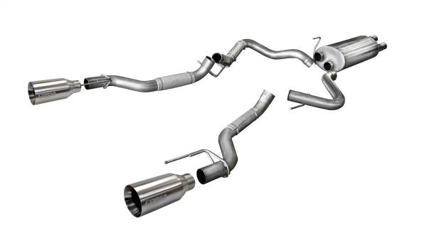 CORSA Performance - Corsa 2017-2020 Ford F-150 Raptor 3.5L Sport Cat-Back Dual Rear Exit w/ 5in Satin Polished Tip - 14397