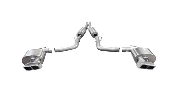 CORSA Performance - Corsa 2014-2014 Dodge Challenger SRT-8 6.4L V8 Auto Polished Xtreme Cat-Back Exhaust - 14427