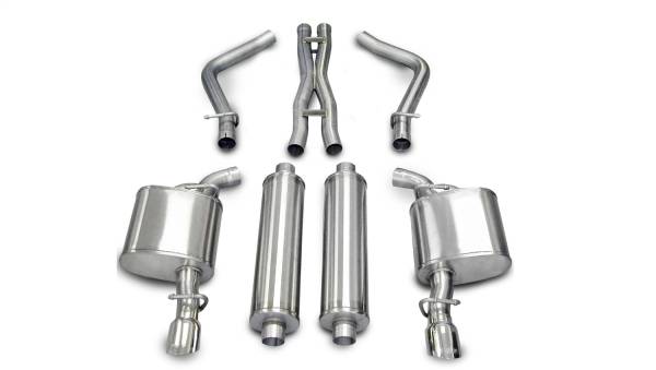 CORSA Performance - Corsa 2005-2010 Dodge Charger No Towing Hitch R/T 5.7L V8 Polished Xtreme Cat-Back Exhaust - 14439