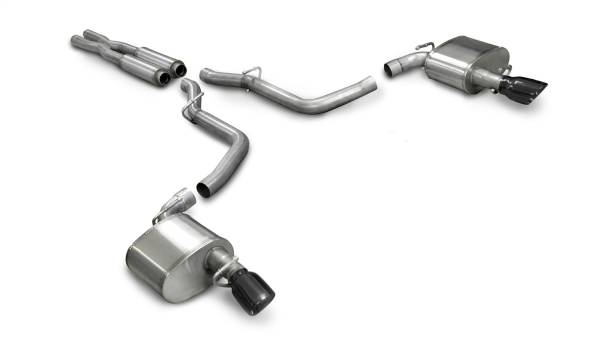 CORSA Performance - Corsa 2005-2010 Dodge Charger SRT-8 6.1L V8 Black Xtreme Cat-Back Exhaust - 14440BLK