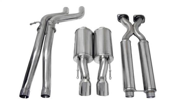 CORSA Performance - Corsa 2006-2010 Jeep Grand Cherokee 6.1L V8 Polished Sport Cat-Back Exhaust - 14451