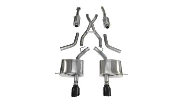 CORSA Performance - Corsa 2011-2024 Dodge Durango 5.7L V8 Black Sport Dual Rear Cat-Back Exhaust - 14459BLK
