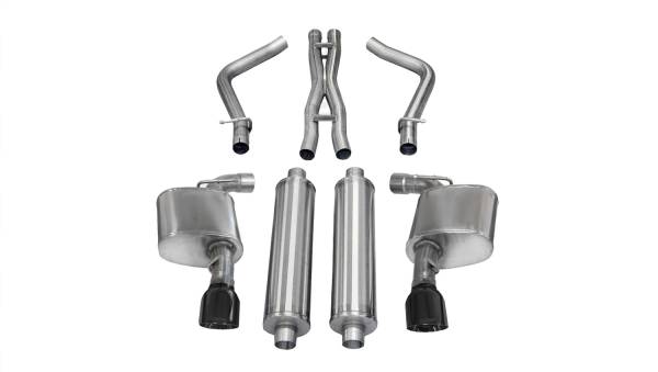 CORSA Performance - Corsa 2012-2014 Dodge Charger SRT-8 6.4L V8 Black Xtreme Cat-Back Exhaust - 14464BLK