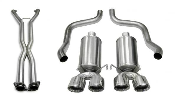 CORSA Performance - Corsa Performance 2.5in. Cat-Back Dual Rear Exit with Twin 3.5in. Polished Pro-Series Tips 14469CB4