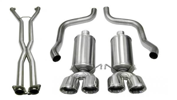 CORSA Performance - Corsa Performance 2.5in. Cat-Back Dual Rear Exit with Twin 3.5in. Polished Pro-Series Tips 14470CB