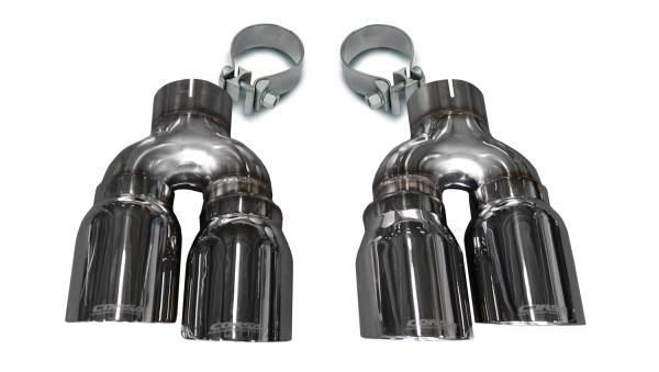 CORSA Performance - Corsa 16-19 Cadillac ATS 3.6T 4in Inlet / 4in Outlet Twin Polished Tip Kit (For Corsa Exhaust Only) - 14479