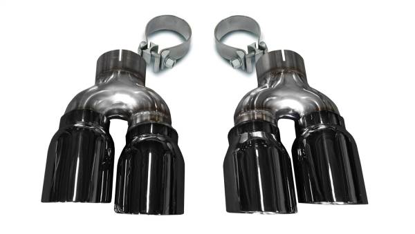 CORSA Performance - Corsa 2016-2019 Cadillac ATS 3.6T 4in Inlet / 4in Outlet Twin Black Tip Kit (For Corsa Exhaust Only) - 14479BLK