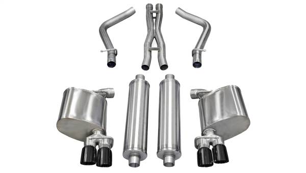 CORSA Performance - Corsa 2011-2014 Dodge Charger R/T 5.7L V8 Black Xtreme Cat-Back Exhaust - 14522BLK