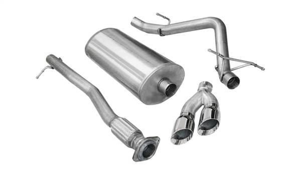 CORSA Performance - Corsa 2011-2013 Chevrolet Silverado Crew Cab/Short Bed 1500 6.2L V8 Polished Sport Cat-Back Exhaust - 14523